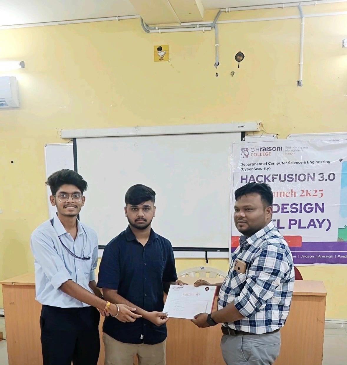 Anshul presenting to audience in auditorium