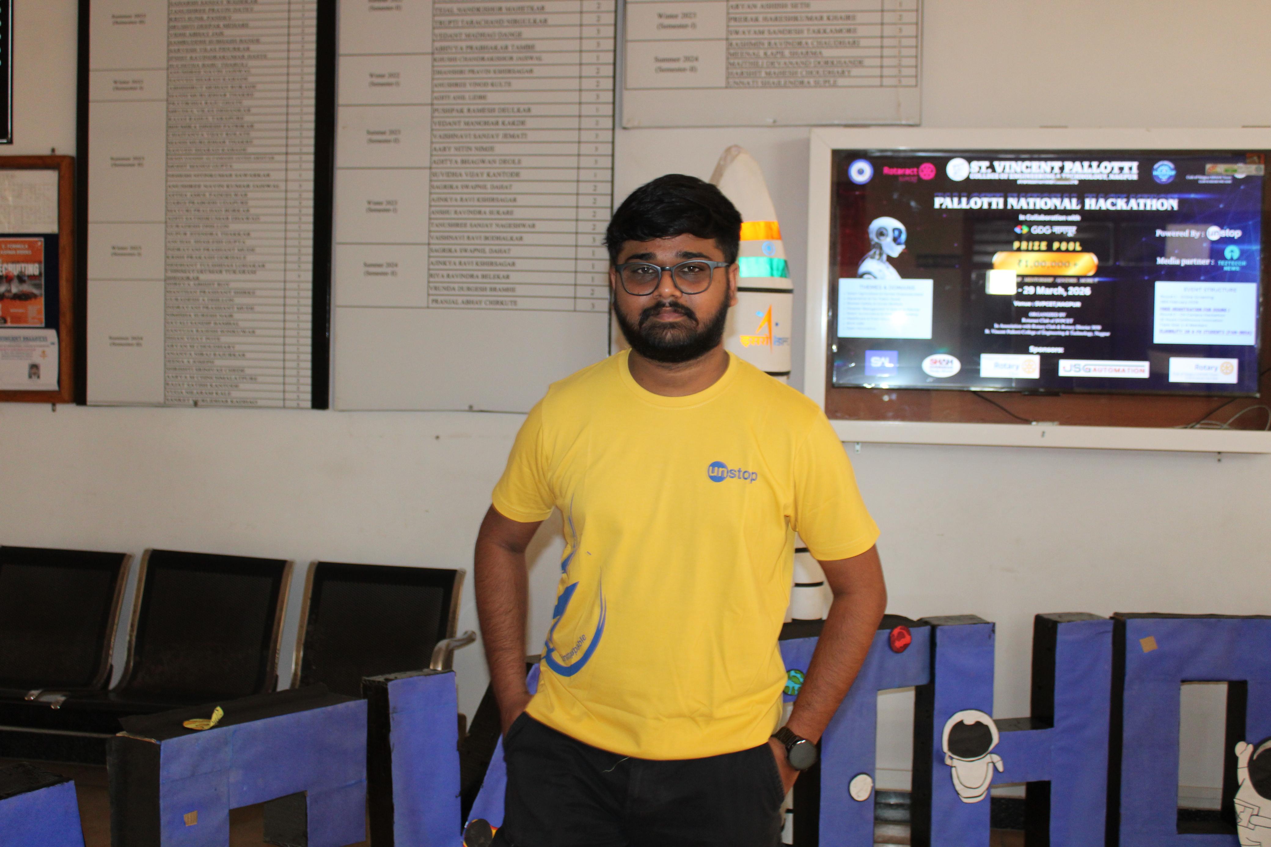 Anshul at Pallotti National Hackathon