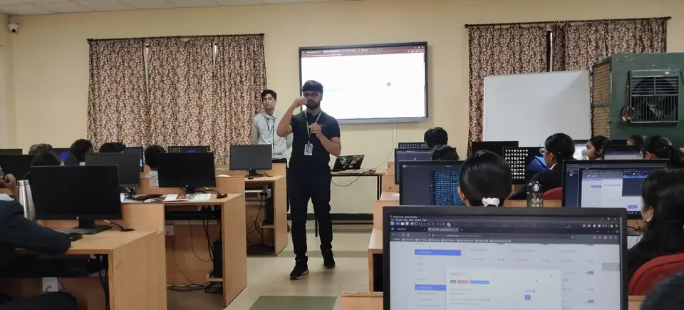 Public speaking at tech event